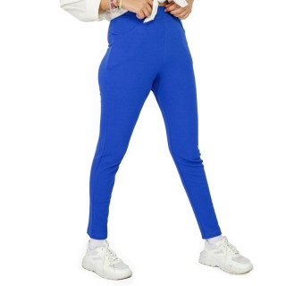Pantalon femme couleur bleu